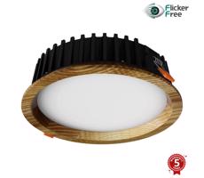 APLED - LED Oświetlenie RONDO WOODLINE LED/12W/230V 3000K śr. 20 cm popiół solidne drewno