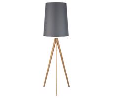 Lampa podłogowa WALZ 1xE27/25W/230V szara/drewno