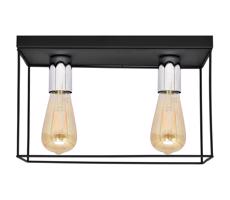 Lampa sufitowa FINN 2xE27/15W/230V czarna/chrom