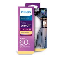 LED Żarówka z czujnikiem zmierzchu Philips E27/7,5W/230V 2700K