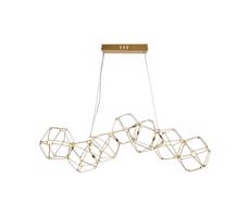 LED Żyrandol na lince LED/28W/230V 3000K złoty