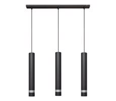 LED Żyrandol na lince TUBA 3x×GU10/6,5W/230V czarny/chrom