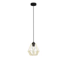 Żyrandol na lince BERGEN 1xE27/60W/230V czarny/złoty