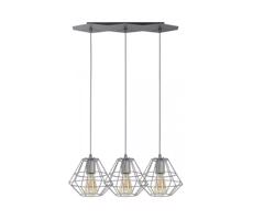 Żyrandol na lince DIAMOND 3xE27/60W/230V szare