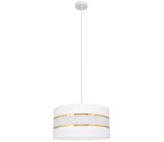 Żyrandol na lince HELEN 1xE27/60W/230V śr. 40 cm biały/złoty