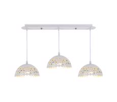 Żyrandol na lince LISA WHITE 3xE27/60W/230V