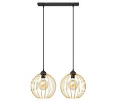 Żyrandol na lince MERCURE 2xE27/60W/230V złoty/czarne